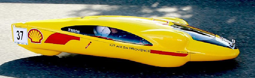 Shell sponsored eco marathon - yellow speedster