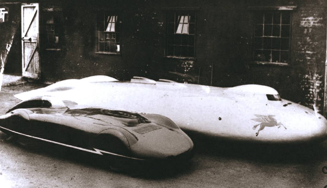 The Railton Mobil Special and MG lands speed record cars