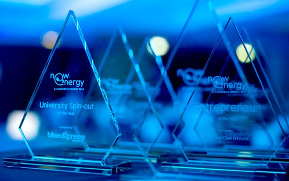 Clean technology awards crystal etched trophies
