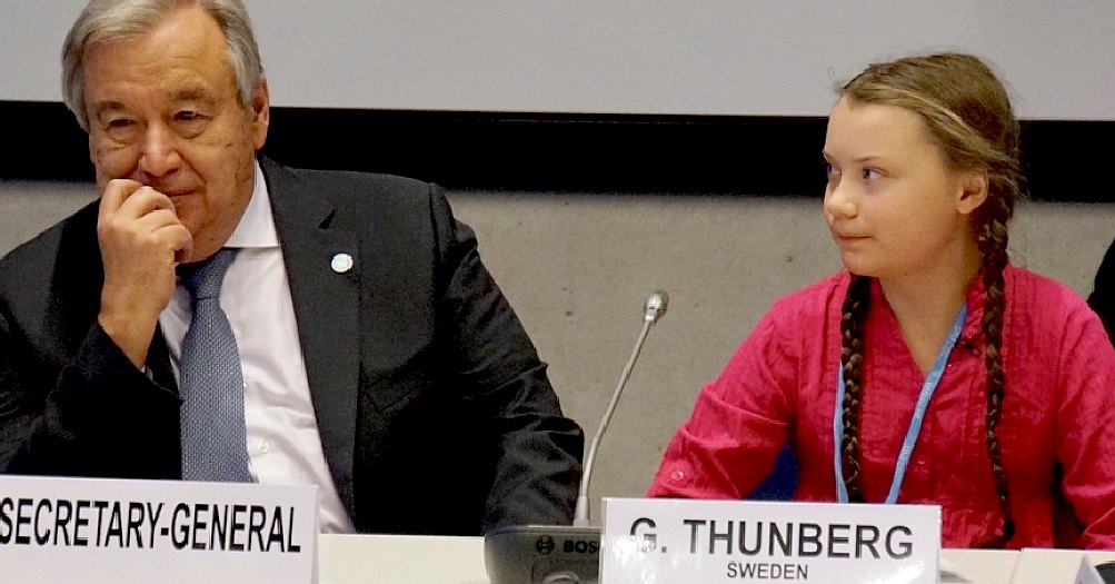 Antonio Guttera and Greta Thunberg