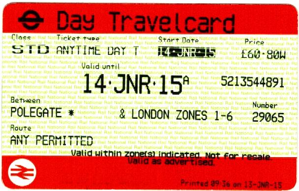 National Rail, travel ticket