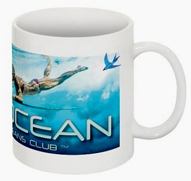Miss Ocean, Cleaner Oceans Club mug with the bluebird trademark