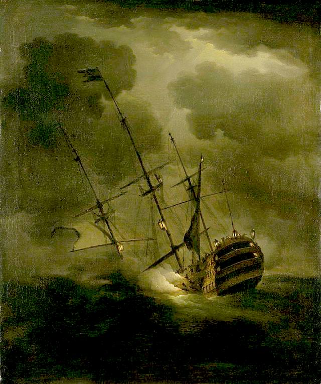 Sinking of HMS Vistory by Peter Monamy