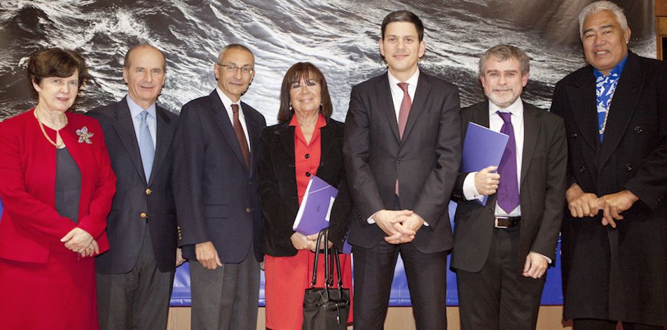 Dr Alice Prochaska, Jos Mara Figueres, John Podesta, Cristina Narbona, David Miliband, Prof Alex Rogers, Foua Toloa