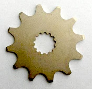 A 12 tooth electric scooter sprocket