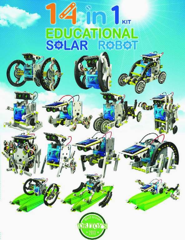 RD Toys 14 in 1 solar powered robot kit