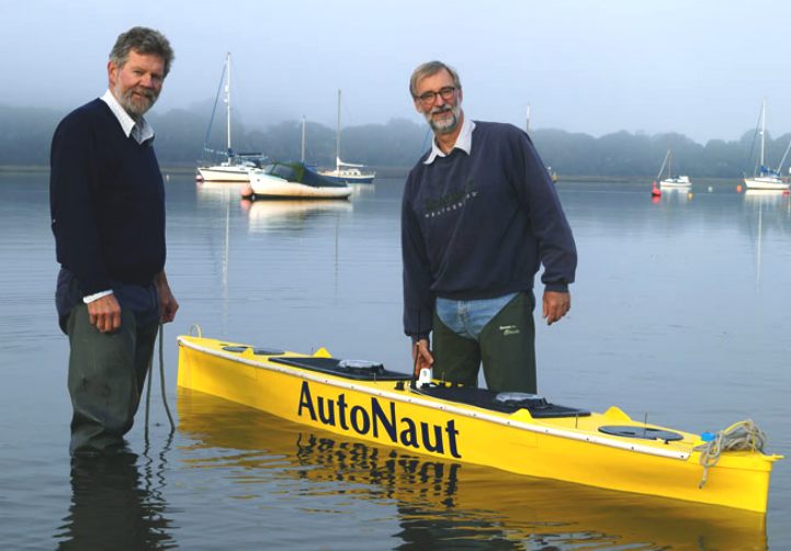 Machael Poole and David Maclean with the Autonaut