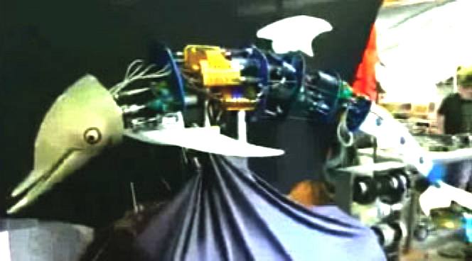 Dolphin robot used in making the movie Dolphin Tale