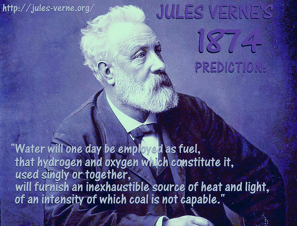 Jules Verne's 1874 prediction that hydrogen will be the fuel of the future