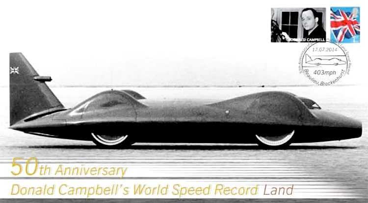 World land speed record 50th anniversary 403 mph, Donald Campbell's Bkuebird CN7