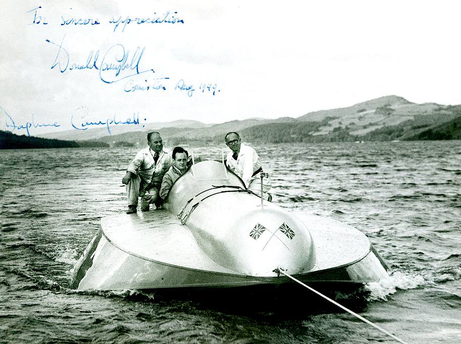 Bluebird K4 with Donald Campbell and Leo Villa
