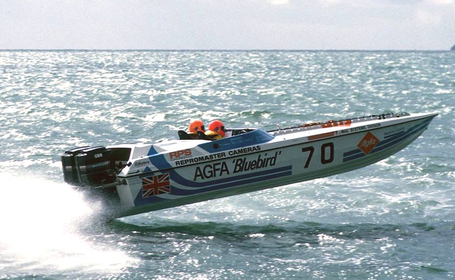 Agfa sponsored offshore powerboat: Bluebird AGFA