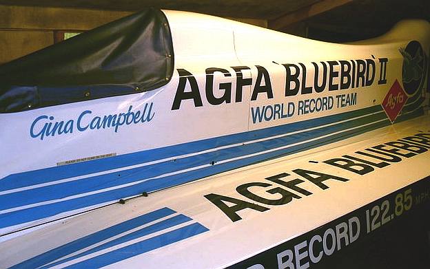 Agfa water speed record boat of Gina Campbell