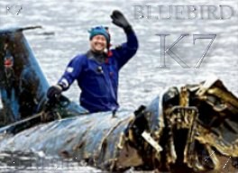 Bill Smith and Bluebird on the day the wreck was raised