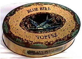 Blue Bird toffee tin