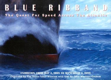 Blue Ribband poster, quest for speed across the Atlantic