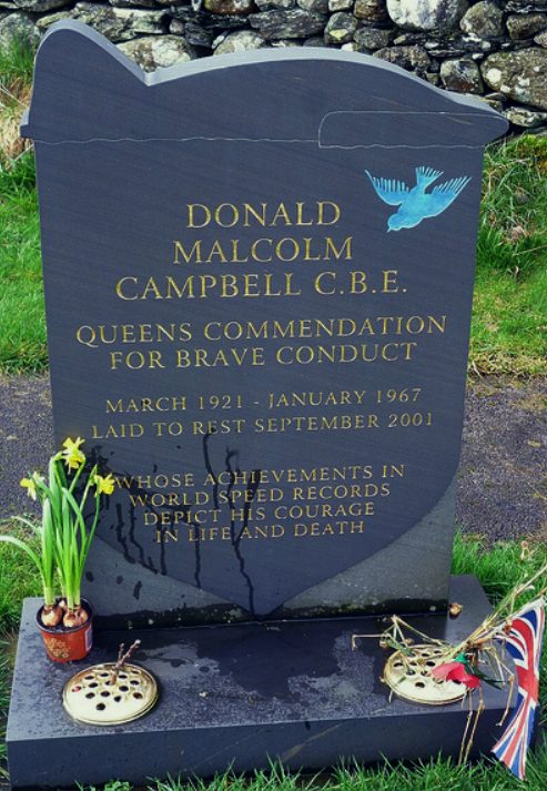 Donald Malcolm Campbell CBE, gravestone, died january 1967