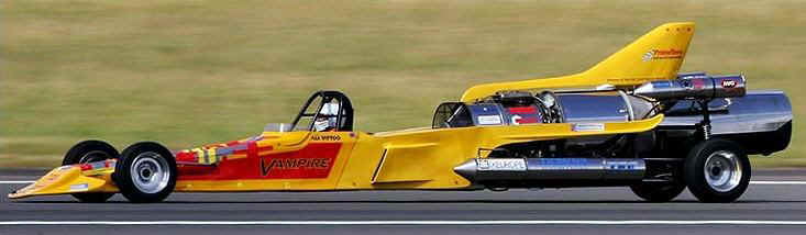 vampire jet powered dragster