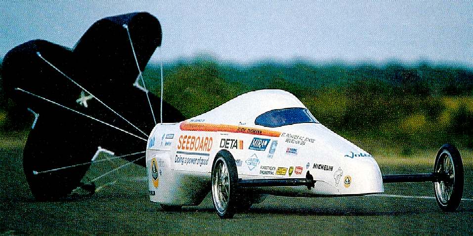 Volta land speed record car UK electric record 106 miles per hour