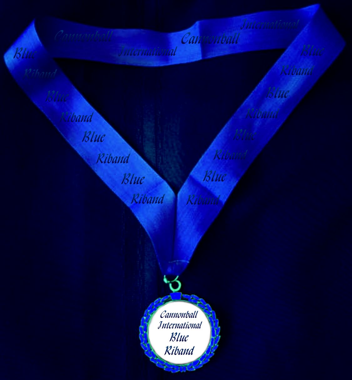 NECK RIBBON BLUE & GOLD