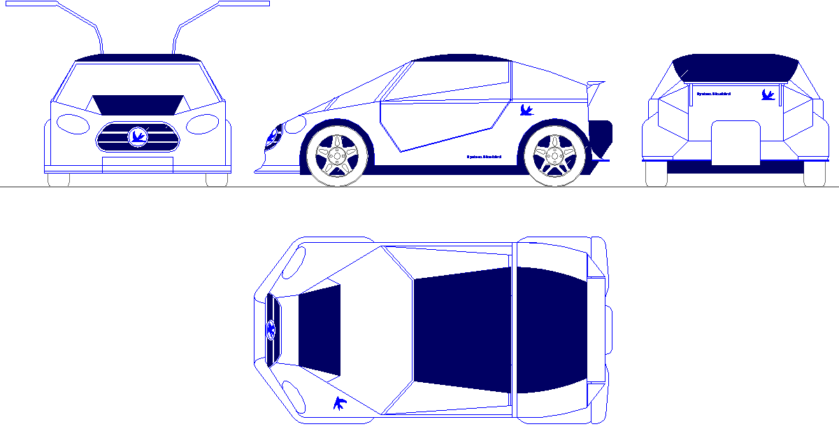 Hydrogen fuel cell car that converts to battery technology in 60 seconds.