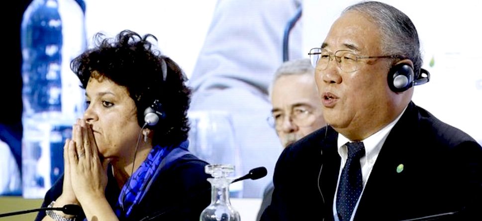 Xie Zhenhua at the COP21 climate change talks in Paris, France
