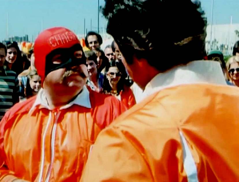 Dom de Luise and Burt Reynolds in the Cannonball Run movie
