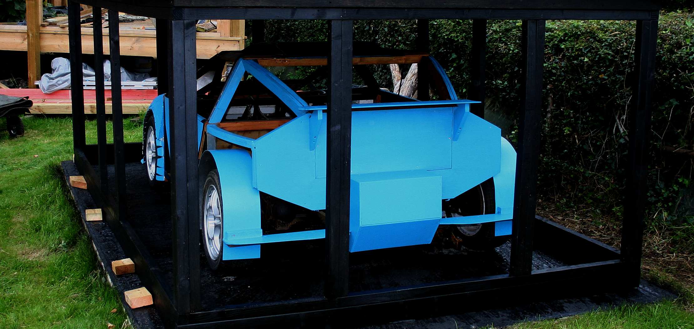 Solar assisted electric sports car project in storage for now