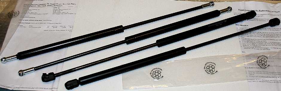 Gas struts for the Ecostar DC50 electric car