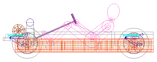 Tomcat DC50 chassis layout, showing built in electric loading mechanism