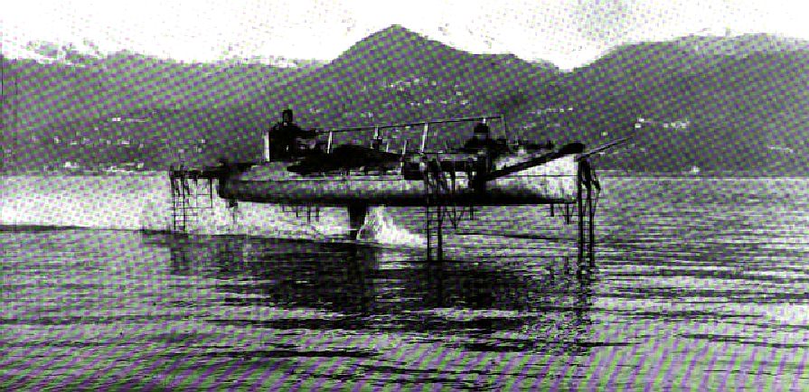 Enrico Forlanini 1911 on Lake Maggiore