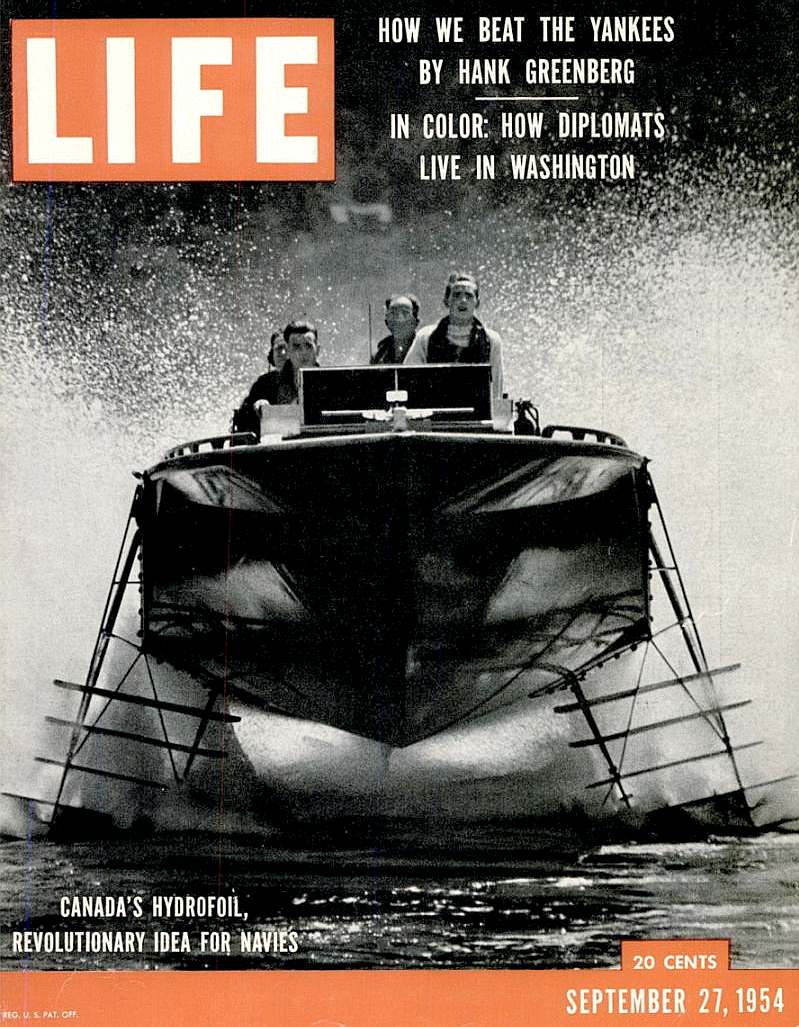 Life magazine cover September 1954, Canadian Navy Hydroplane