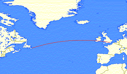 Atlantic crossing from St John's Newfoundland to Falmouth UK