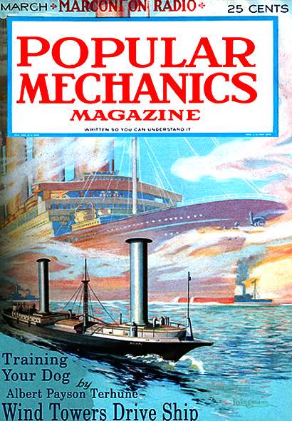 Popular Mechanics, Anton Flettner rotor wind powered ship