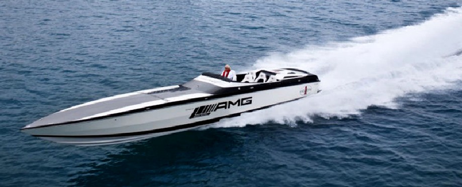 AMG Mercedes electrically powered offshore cigarette boat