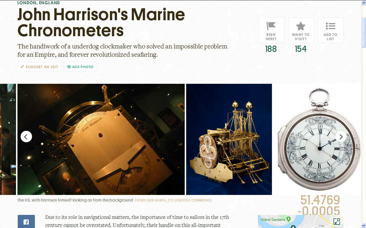 John harrison marine discount chronometer