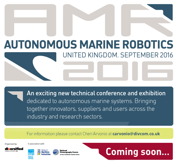 AMR - Autonomous Marine Robotics technical conference, September 2016