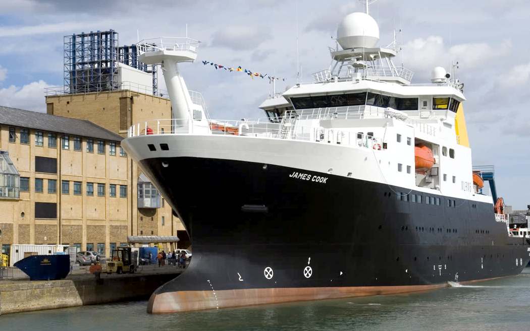 The James Cook research vessel