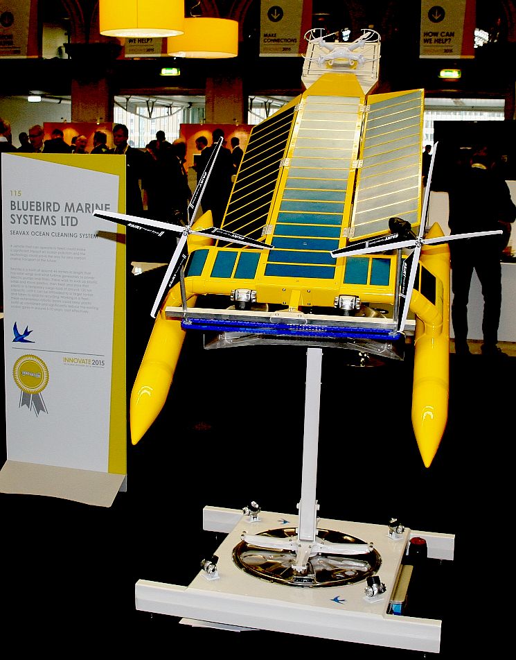 Solar powered autonomous ocean cleaning workhorse