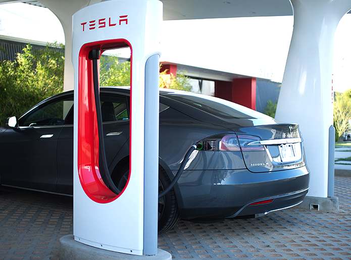 Tesla - EV charging station, USA