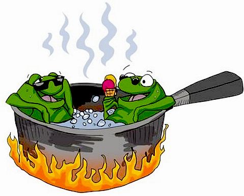 Boiling frog syndrome, scientific experiments