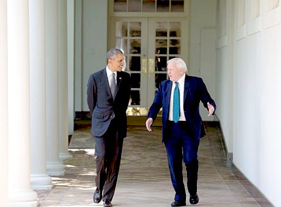 President Obama and Sir David at the White House