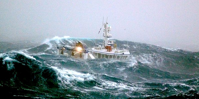 ocean storm boat