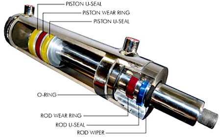 hydraulic cylinder cutaway