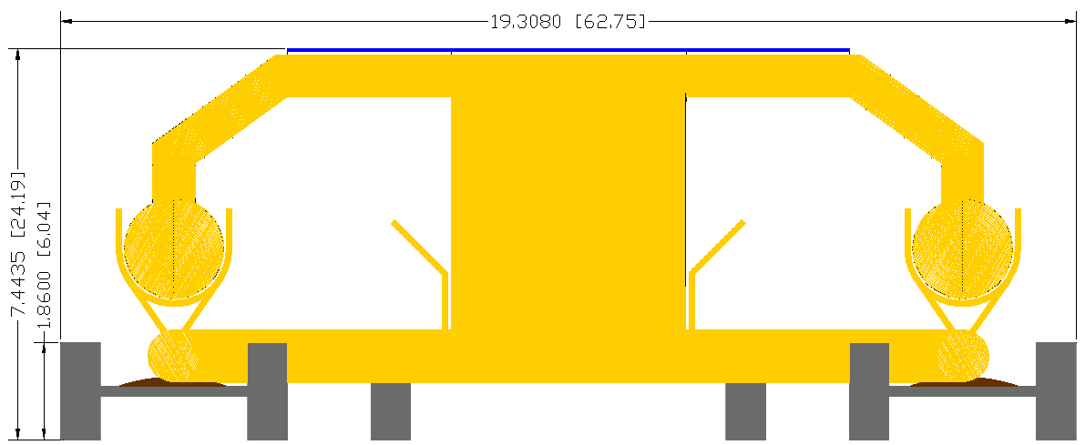 Amphibious extreme beach launched and recovery vehicle AutoCad diagram