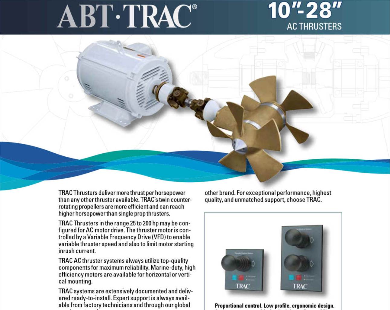ABT-TRAC 10" - 28" ac and dc electric bow and stern thrusters