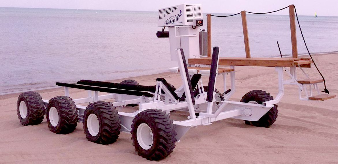 This motorised beach tralier looks like a Moon Buugy