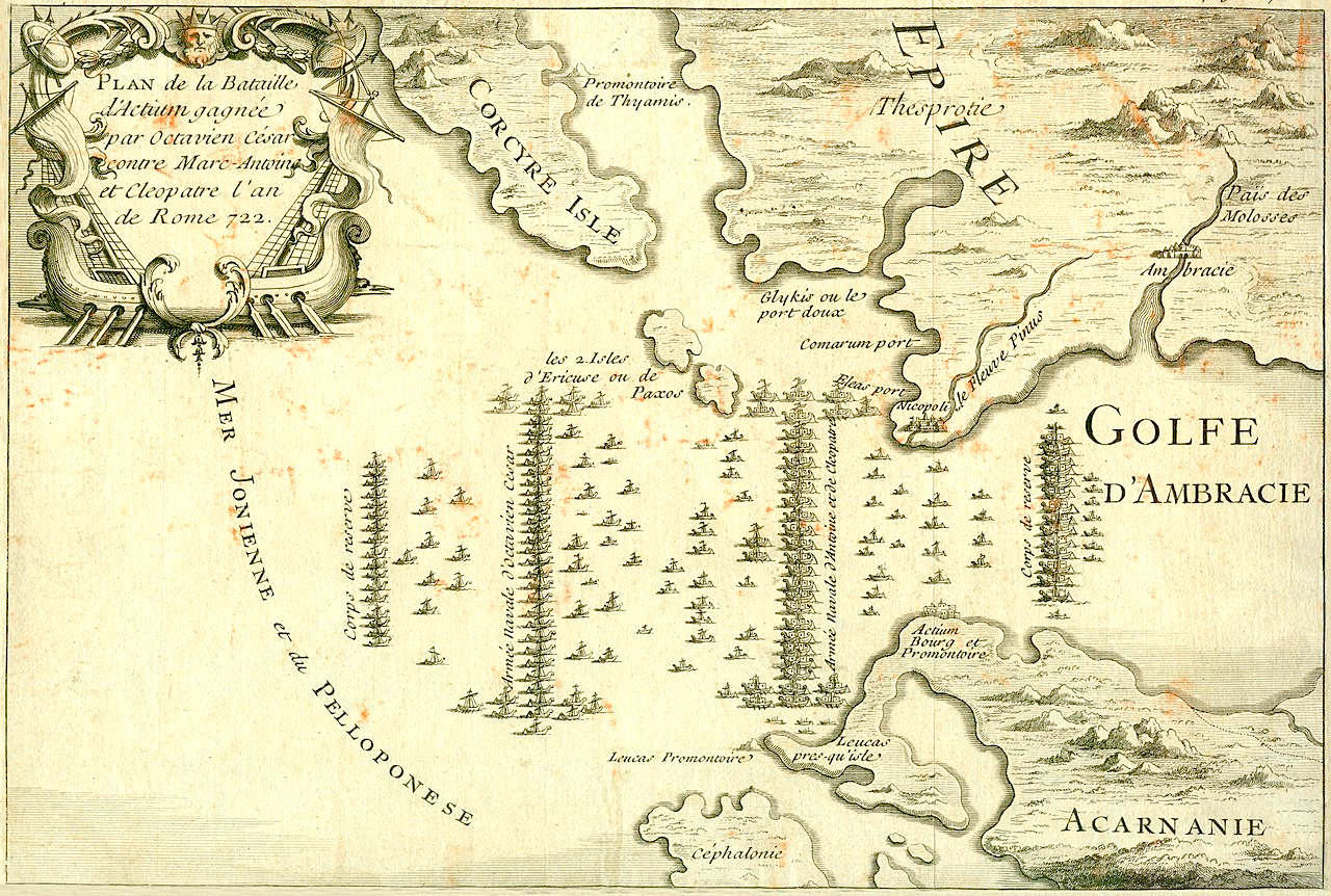 The Battle of Actium 31BC, Ionian Sea, Mediterranean