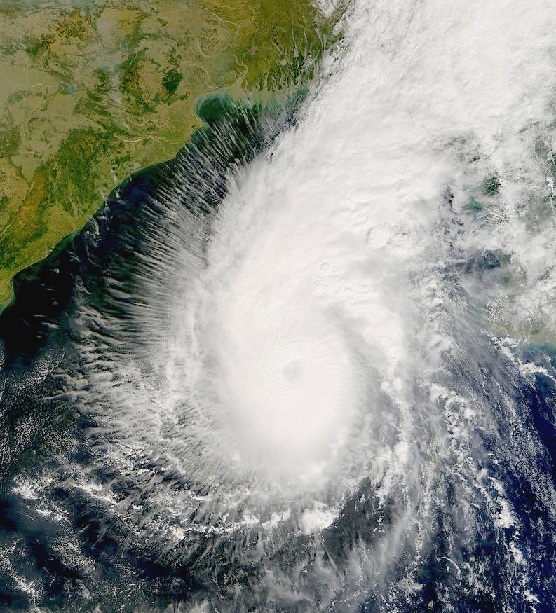 The Bay of Bengal, cyclone Sidr