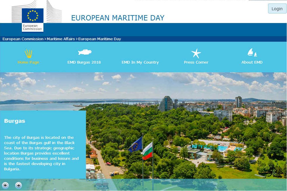 European Maritime Day is in Burgas, Bulgaria on the Black Sea